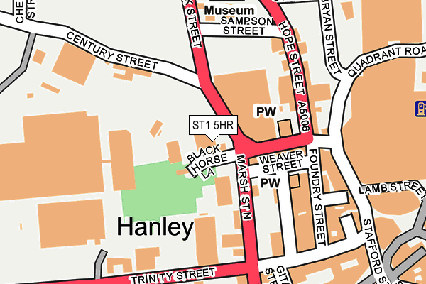 ST1 5HR map - OS OpenMap – Local (Ordnance Survey)