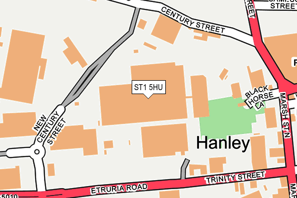 ST1 5HU map - OS OpenMap – Local (Ordnance Survey)