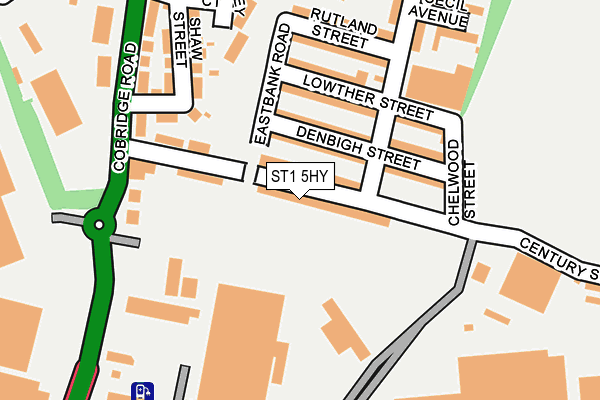 ST1 5HY map - OS OpenMap – Local (Ordnance Survey)