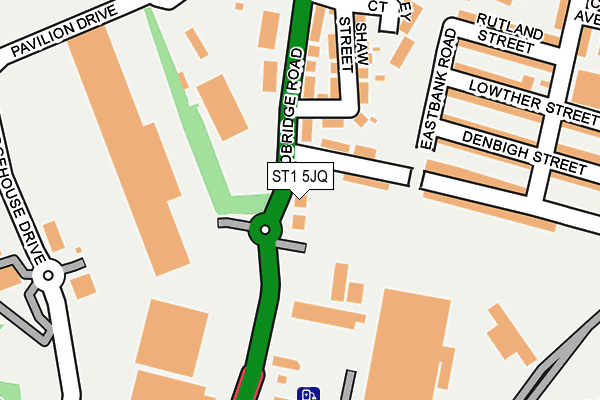 ST1 5JQ map - OS OpenMap – Local (Ordnance Survey)