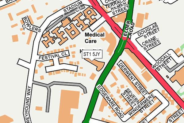 ST1 5JY map - OS OpenMap – Local (Ordnance Survey)