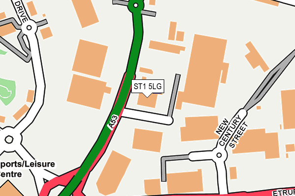ST1 5LG map - OS OpenMap – Local (Ordnance Survey)