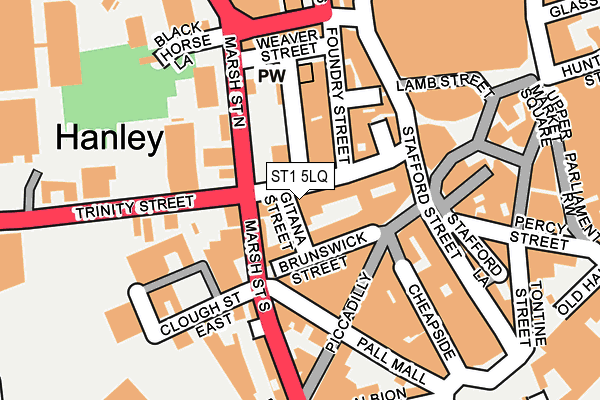 ST1 5LQ map - OS OpenMap – Local (Ordnance Survey)