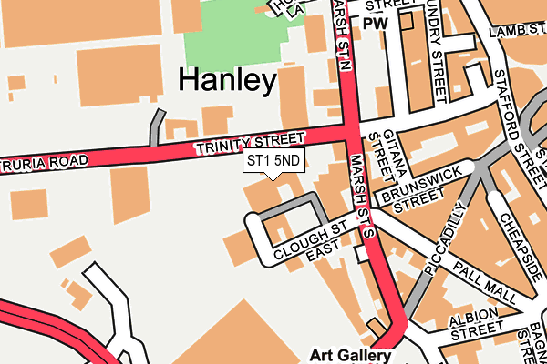 ST1 5ND map - OS OpenMap – Local (Ordnance Survey)