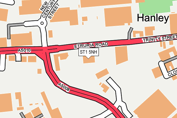 ST1 5NH map - OS OpenMap – Local (Ordnance Survey)