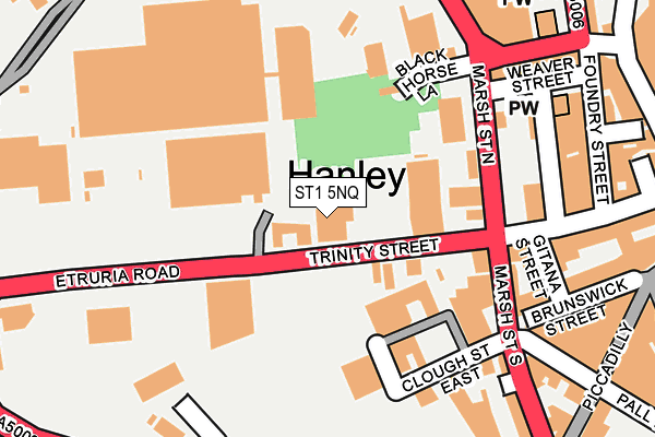 ST1 5NQ map - OS OpenMap – Local (Ordnance Survey)