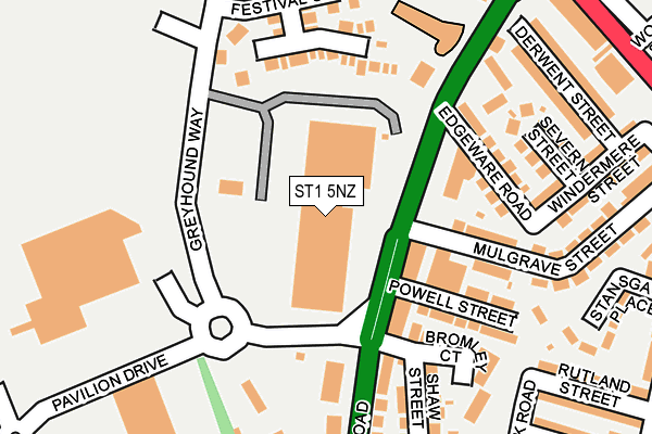 ST1 5NZ map - OS OpenMap – Local (Ordnance Survey)