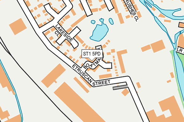 ST1 5PD map - OS OpenMap – Local (Ordnance Survey)