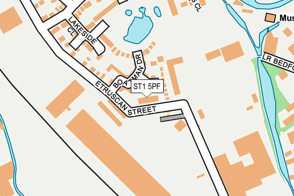 ST1 5PF map - OS OpenMap – Local (Ordnance Survey)
