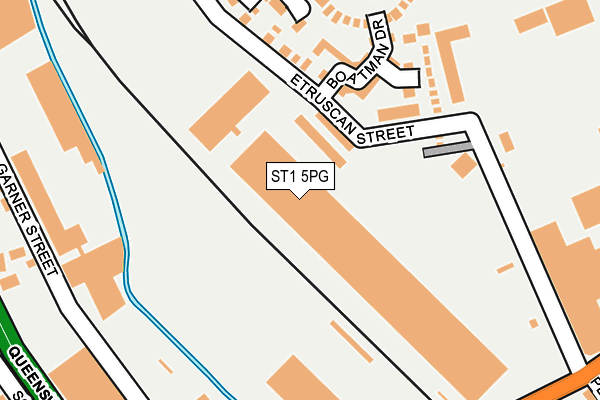 ST1 5PG map - OS OpenMap – Local (Ordnance Survey)