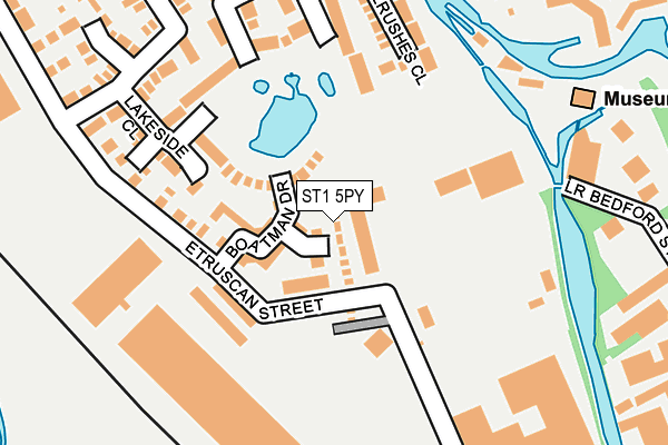 ST1 5PY map - OS OpenMap – Local (Ordnance Survey)