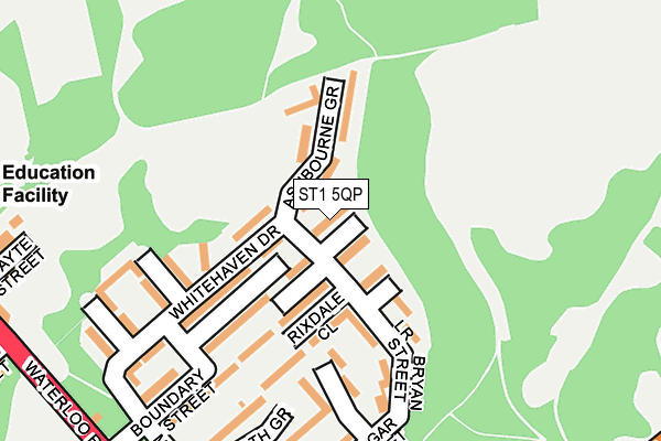 ST1 5QP map - OS OpenMap – Local (Ordnance Survey)