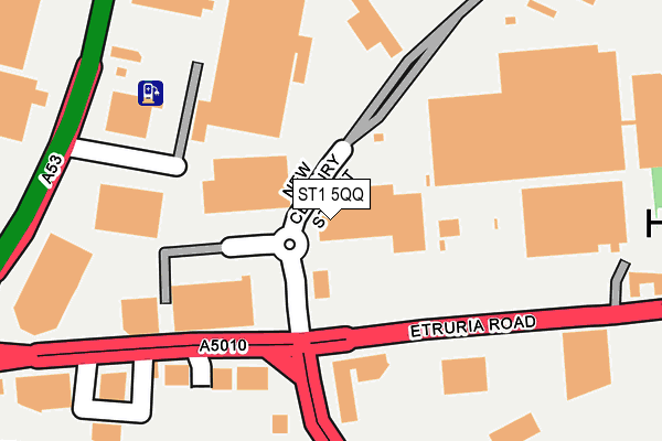 ST1 5QQ map - OS OpenMap – Local (Ordnance Survey)