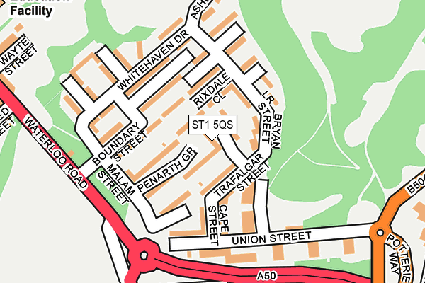 ST1 5QS map - OS OpenMap – Local (Ordnance Survey)