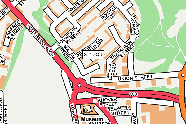 ST1 5QU map - OS OpenMap – Local (Ordnance Survey)