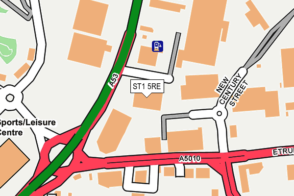 ST1 5RE map - OS OpenMap – Local (Ordnance Survey)