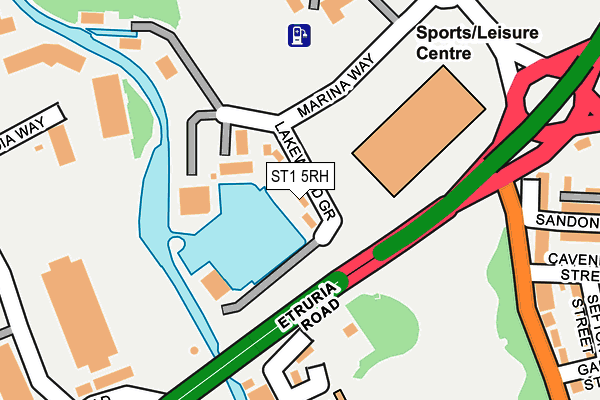 ST1 5RH map - OS OpenMap – Local (Ordnance Survey)