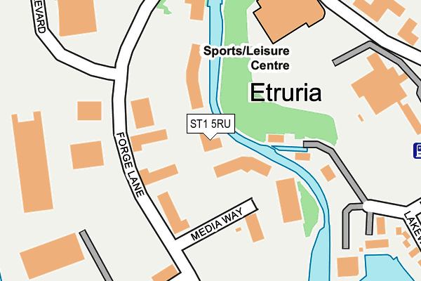 ST1 5RU map - OS OpenMap – Local (Ordnance Survey)