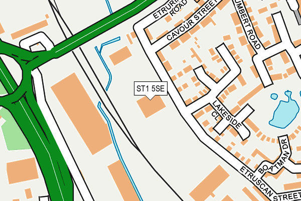 ST1 5SE map - OS OpenMap – Local (Ordnance Survey)