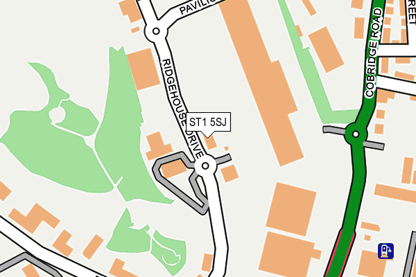 ST1 5SJ map - OS OpenMap – Local (Ordnance Survey)