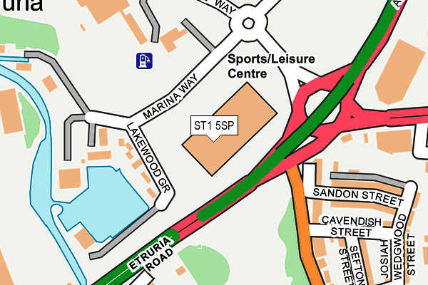 ST1 5SP map - OS OpenMap – Local (Ordnance Survey)