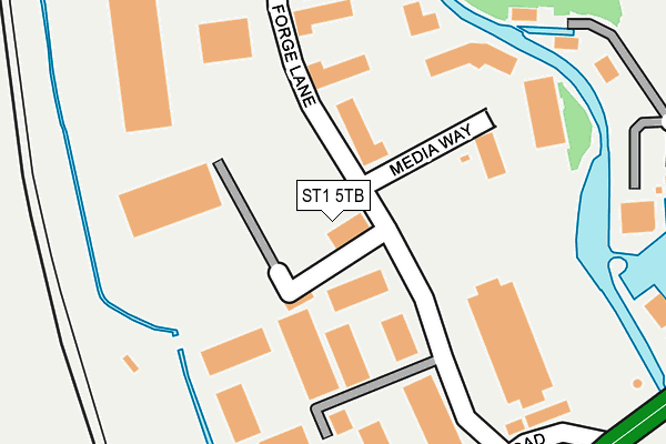 ST1 5TB map - OS OpenMap – Local (Ordnance Survey)