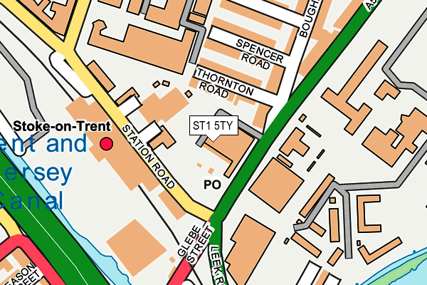 ST1 5TY map - OS OpenMap – Local (Ordnance Survey)