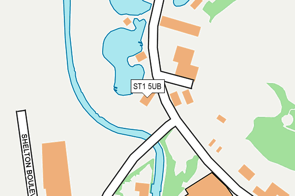 ST1 5UB map - OS OpenMap – Local (Ordnance Survey)