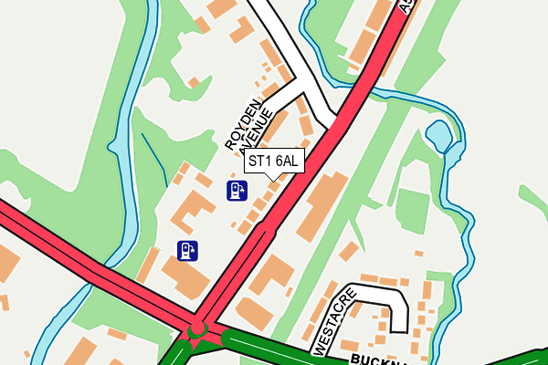 ST1 6AL map - OS OpenMap – Local (Ordnance Survey)