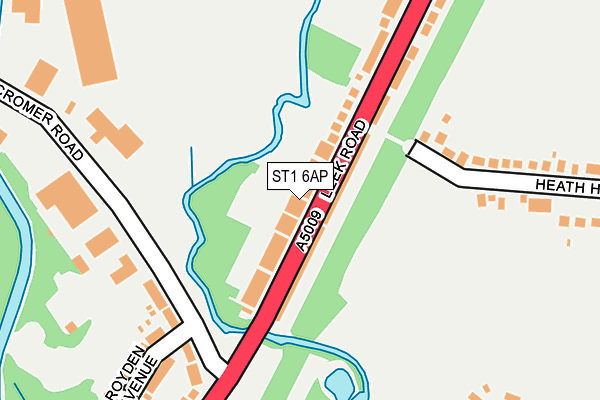 ST1 6AP map - OS OpenMap – Local (Ordnance Survey)