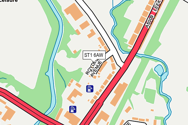 ST1 6AW map - OS OpenMap – Local (Ordnance Survey)