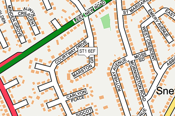 ST1 6EF map - OS OpenMap – Local (Ordnance Survey)