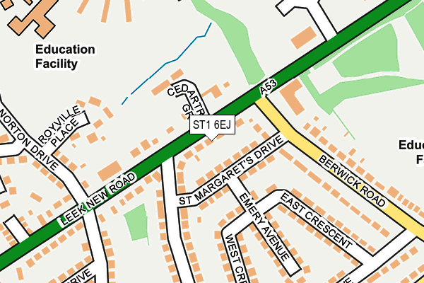 ST1 6EJ map - OS OpenMap – Local (Ordnance Survey)