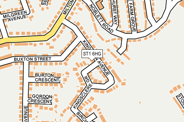 ST1 6HG map - OS OpenMap – Local (Ordnance Survey)