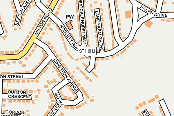 ST1 6HJ map - OS OpenMap – Local (Ordnance Survey)