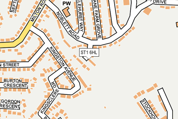 ST1 6HL map - OS OpenMap – Local (Ordnance Survey)