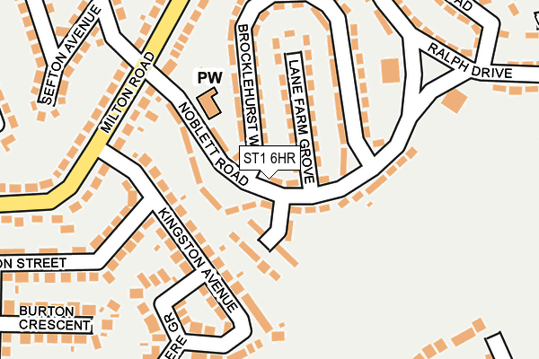 ST1 6HR map - OS OpenMap – Local (Ordnance Survey)