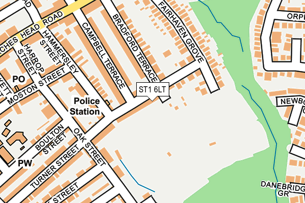 ST1 6LT map - OS OpenMap – Local (Ordnance Survey)