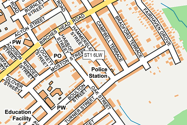 ST1 6LW map - OS OpenMap – Local (Ordnance Survey)