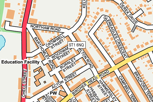 ST1 6NQ map - OS OpenMap – Local (Ordnance Survey)