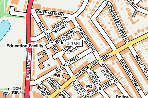 ST1 6NT map - OS OpenMap – Local (Ordnance Survey)