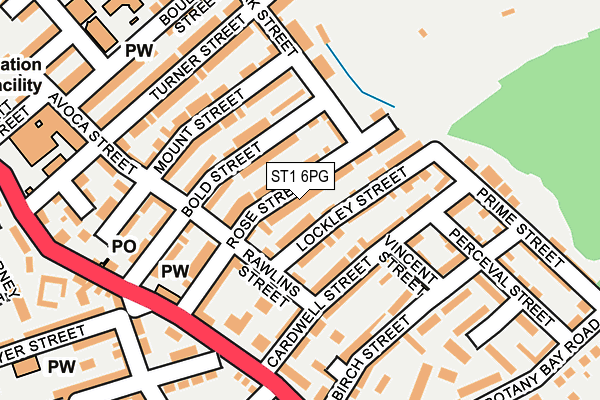 ST1 6PG map - OS OpenMap – Local (Ordnance Survey)