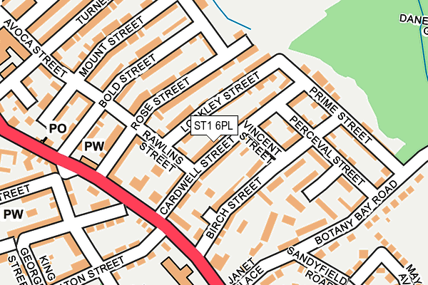 ST1 6PL map - OS OpenMap – Local (Ordnance Survey)