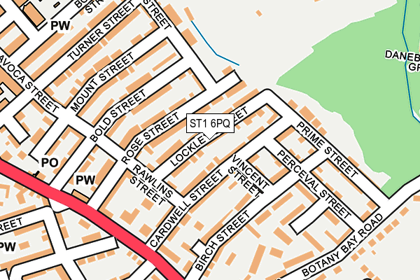 ST1 6PQ map - OS OpenMap – Local (Ordnance Survey)
