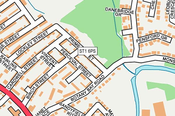 ST1 6PS map - OS OpenMap – Local (Ordnance Survey)