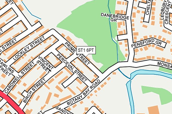 ST1 6PT map - OS OpenMap – Local (Ordnance Survey)