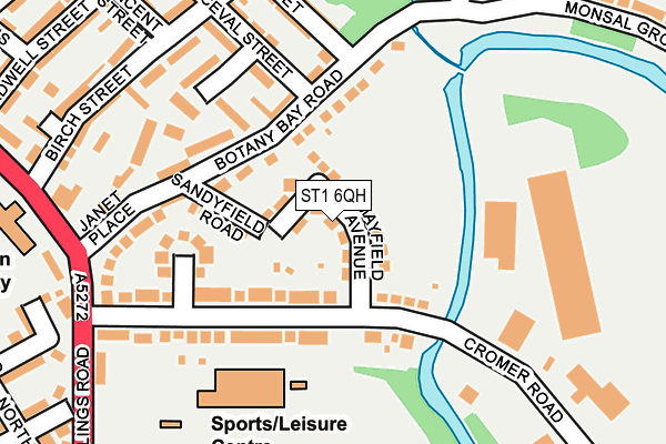 ST1 6QH map - OS OpenMap – Local (Ordnance Survey)