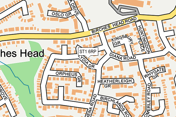 ST1 6RP map - OS OpenMap – Local (Ordnance Survey)