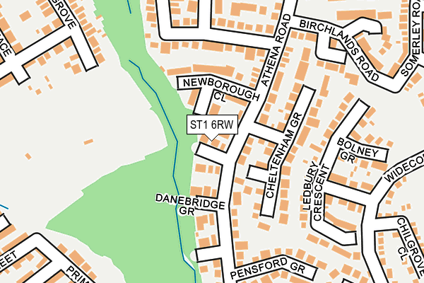 ST1 6RW map - OS OpenMap – Local (Ordnance Survey)
