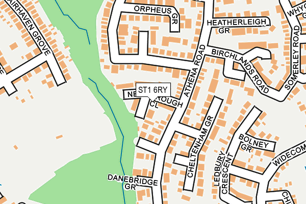 ST1 6RY map - OS OpenMap – Local (Ordnance Survey)